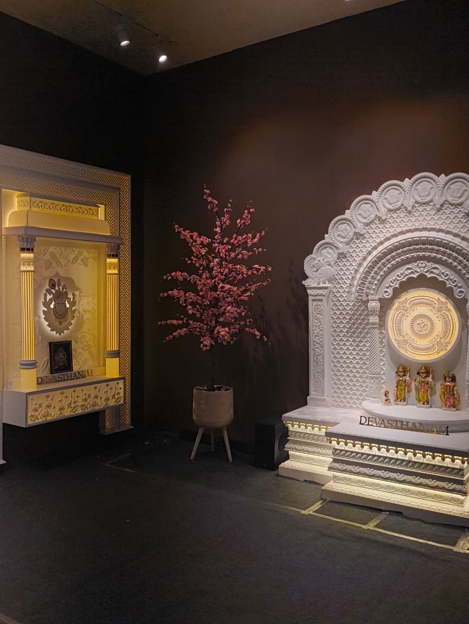 Devasthanam Studio — two mandirs on display